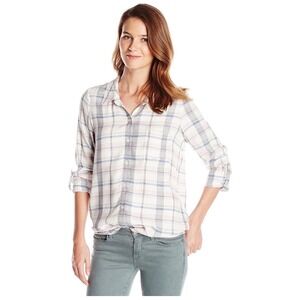 Soft Joie Women's Plaid‎ Button Down Shirt Long Sleeve Casual Top Size Small